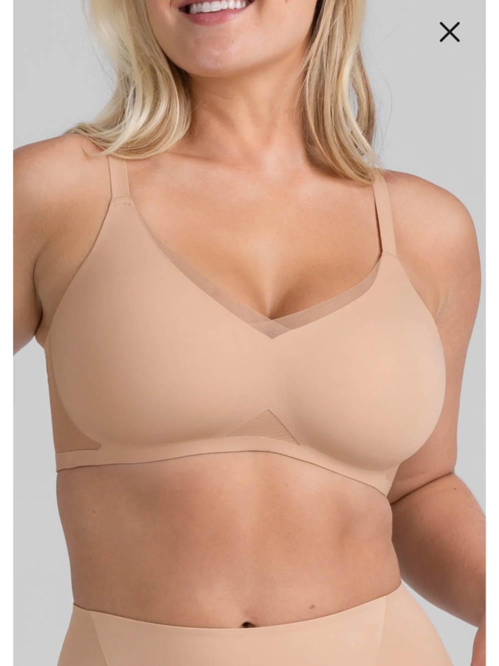 Honeylove Liftwear Crossover Wireless Bra in Sand Size 2x